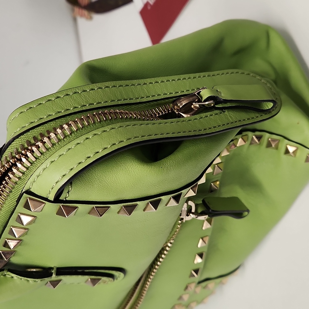 Valentino bag green with gold studs - Picture 5 of 7